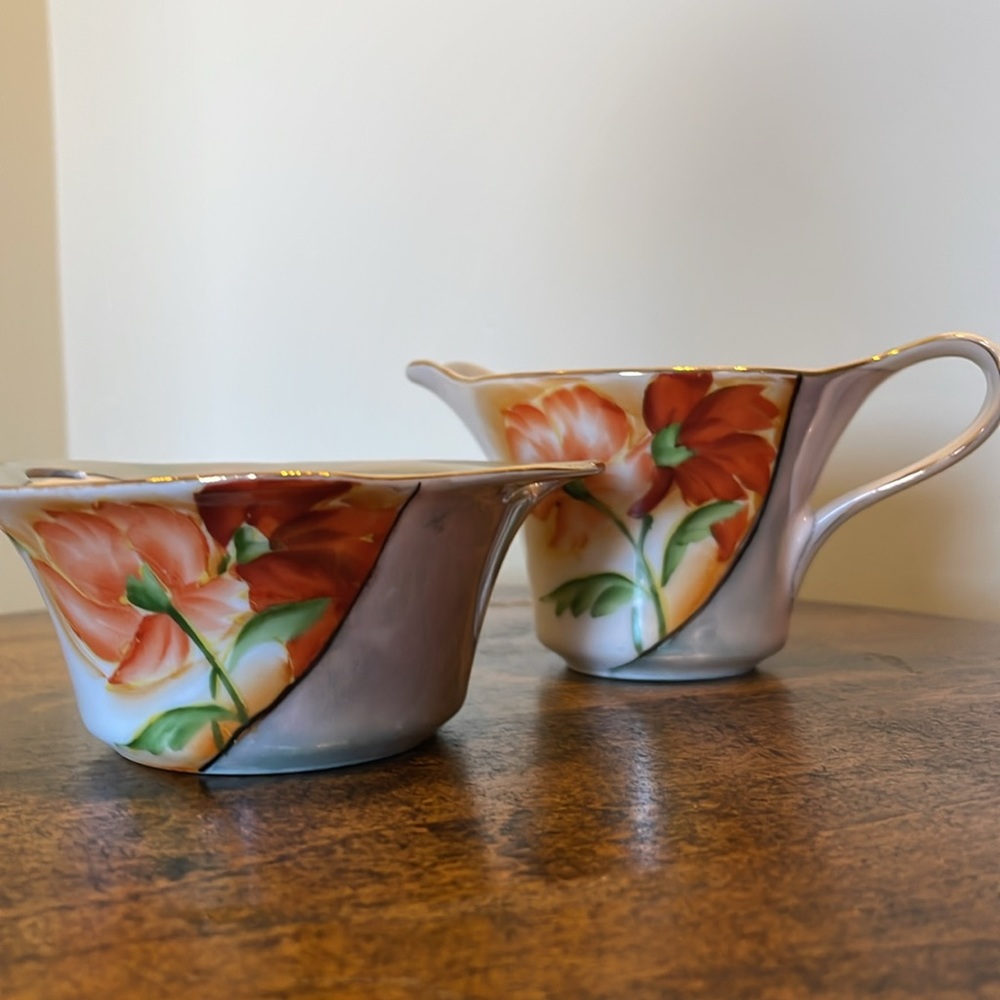 Noritake M Lusterware Open Sugar & Creamer Set
